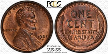 1922-D 1C MS64RB