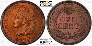 1888 1C MS63RB