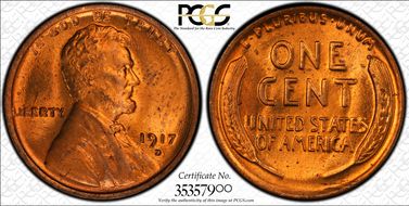 1917-D 1C MS64+ RD