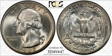 1937-D 25C MS66+
