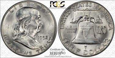 1952-D 50C MS63FBL