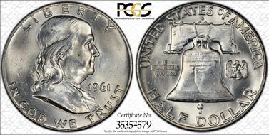 1961-D 50C MS64