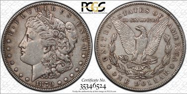 1879-S $1 VAM 9, Rev. of 1878 XF45