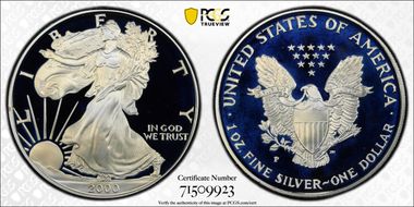 2000-P $1 Silver Eagle PR69DCAM