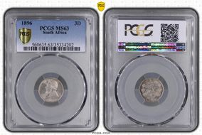 1896 3D KM-3 MS63