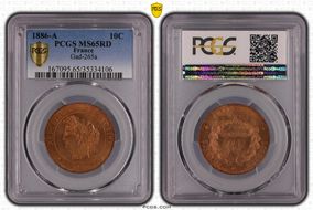 1886-A 10C Gad-265a F-135 MS65RD