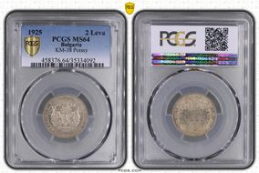 1925 2 Leva KM-38 Poissy MS64