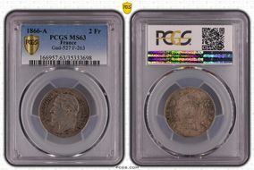 1866-A 2 Fr Gad-527 F-263 MS63