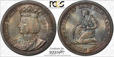 1893 25C Isabella MS65