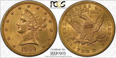1899 $10 MS63