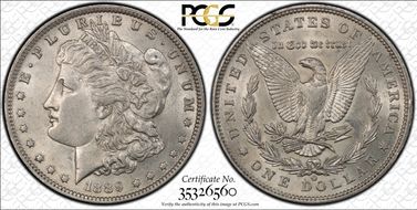 1889-O $1 AU58