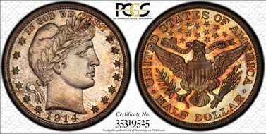 1914 50C PR67+