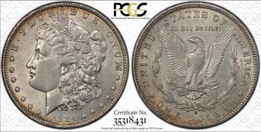 1884-O $1 AU53