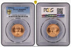 1959(m) 1/2D MS66RD