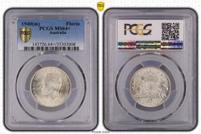 1940(m) Florin KM-40  Ag MS64+