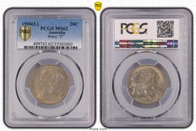 1966(L) 20C Wavy "2" MS62