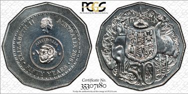 2016 50C 50 Yrs Decimal Currency MS68