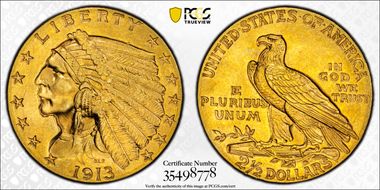 1913 $2.50 MS63