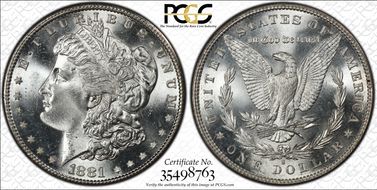 1881-S $1 MS66+ 