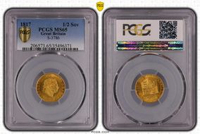 1817 1/2 Sov S-3786 MS65