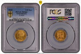 1842 1/2 Sov S-3859 MS64