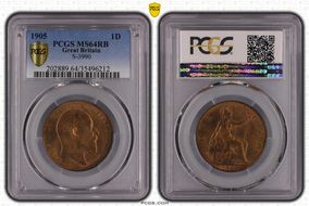 1905 1D S-3990 MS64RB