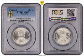 1960(m) Florin MS65