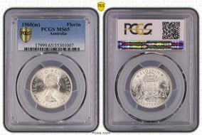 1960(m) Florin MS65