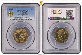 1988 $1 Aboriginal Art MS69
