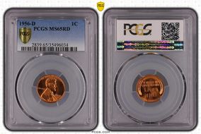 1956-D 1C MS65RD