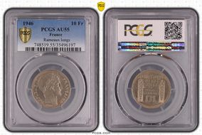 1946 10 Fr Rameaux longs Gad-810 F-361 AU55