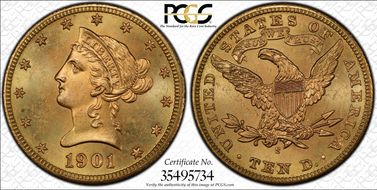 1901-S $10 MS65+