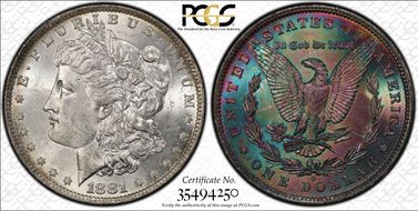 1881-O $1 MS62