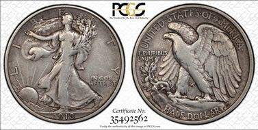 1918-D 50C VF25