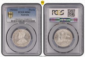 1923(m) Florin MS61