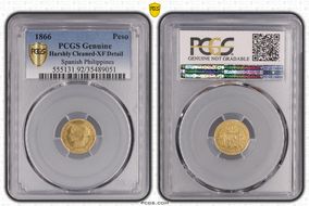 1866 Peso KM-142  Au N1