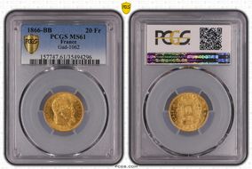 1866-BB 20 Fr Gad-1062 F-532 MS61
