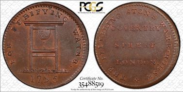 1795 Tk 1/2D DH-293 Middlesex Coventry Street MS64BN