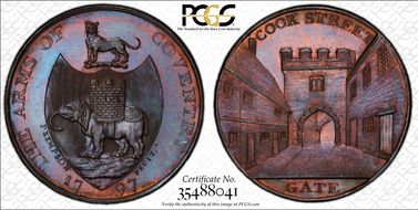 1797 Tk 1/2D DH-269 Warwickshire Kempson's MS65RB