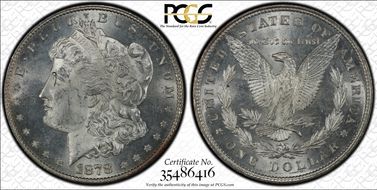 1878 8TF $1 VAM 14 Chip in Ear MS63