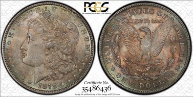 1878 7TF $1 R78, VAM 170, Doubled Date MS64