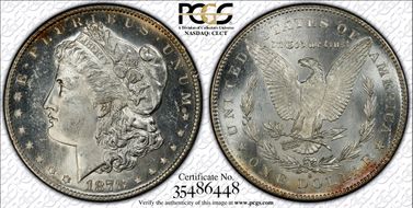 1878-S $1 VAM 19, Torn Bonnet MS64