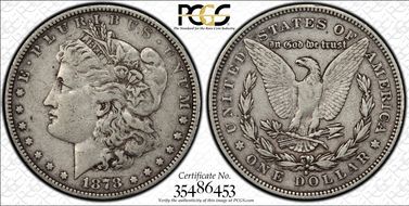 1878-S $1 VAM 111 Doubled RIB VF30