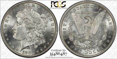 1882-CC $1 VAM 2C, Counter Clash MS64