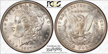 1887-O $1 VAM 2, Double 1, Triple 7 MS63