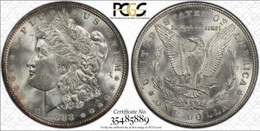 1888 $1 VAM 7 Doubled Reverse MS64