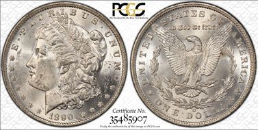 1890-O $1 MS62