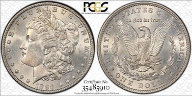 1896 $1 MS62