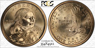 2000-P SAC$1 MS67