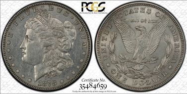 1878 8TF $1 VAM 14.5, Open Nostril AU55